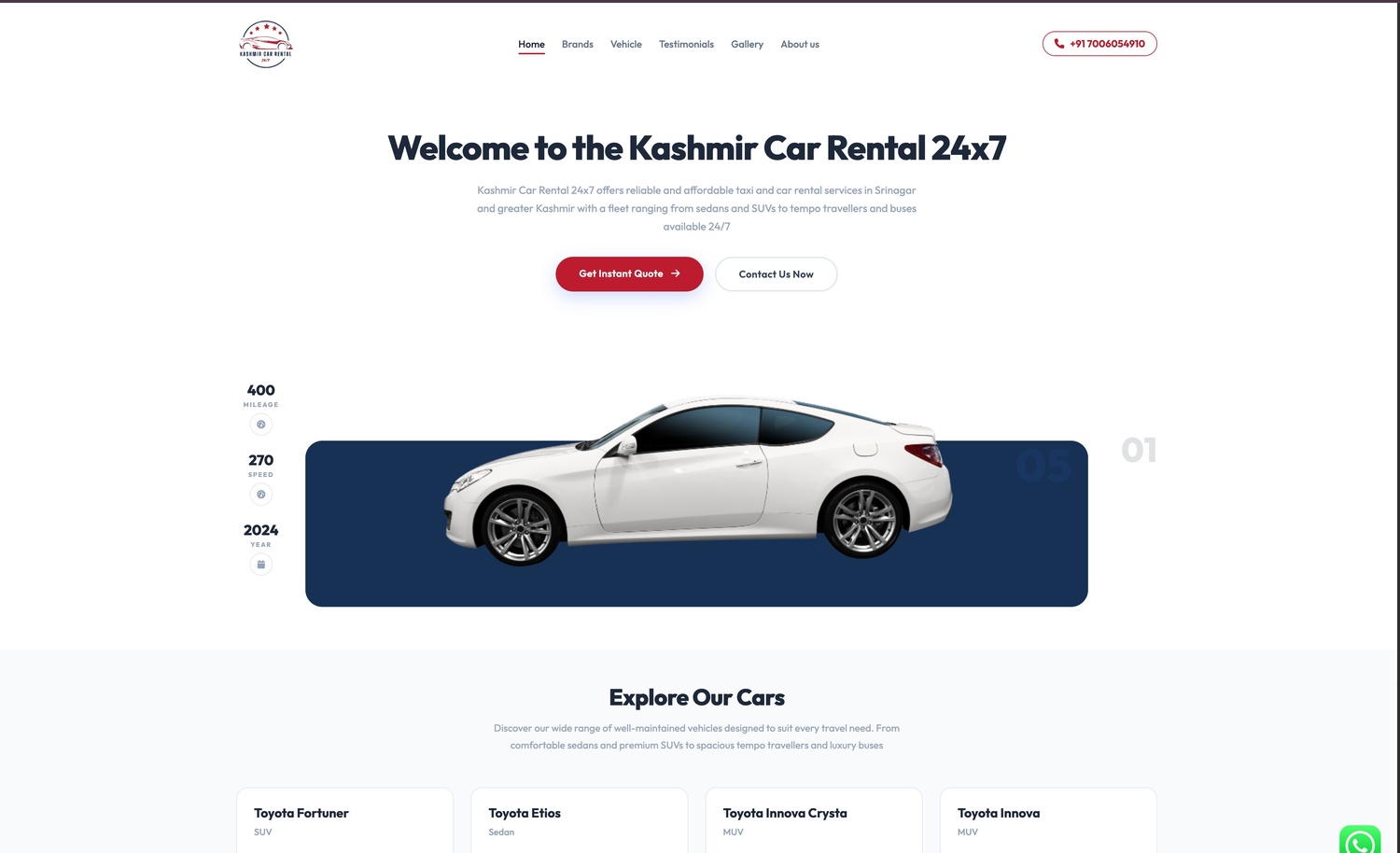 Car Rental Booking Landing Page screenshot