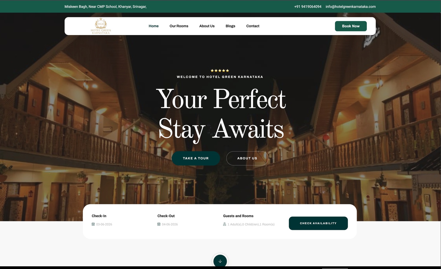 Luxury Hotel Booking Website screenshot
