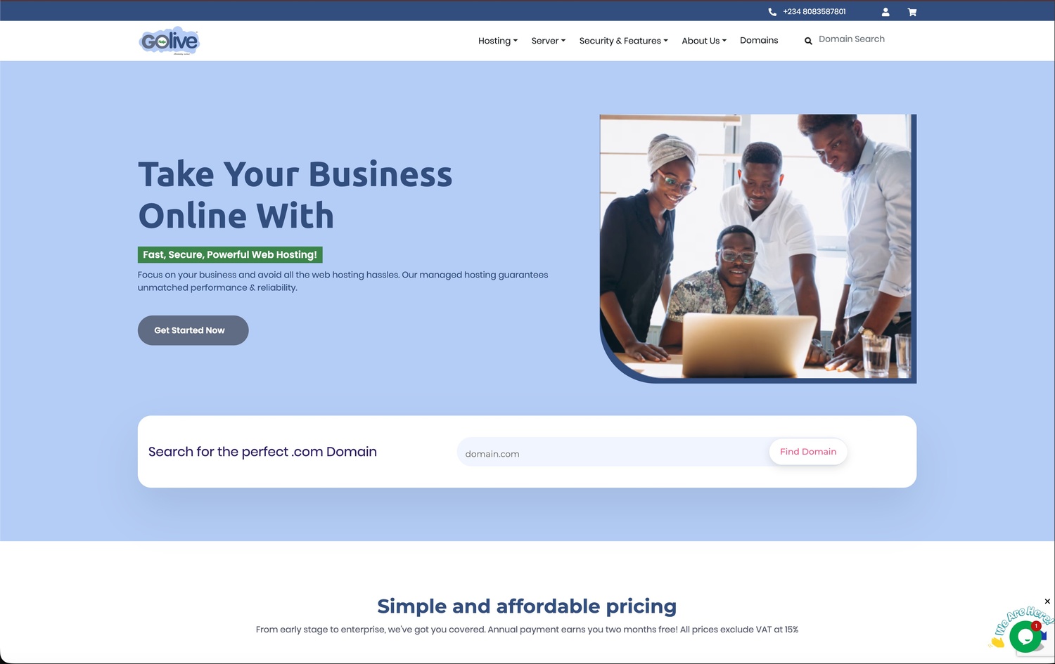 Web Hosting Platform - Go Live Naija screenshot