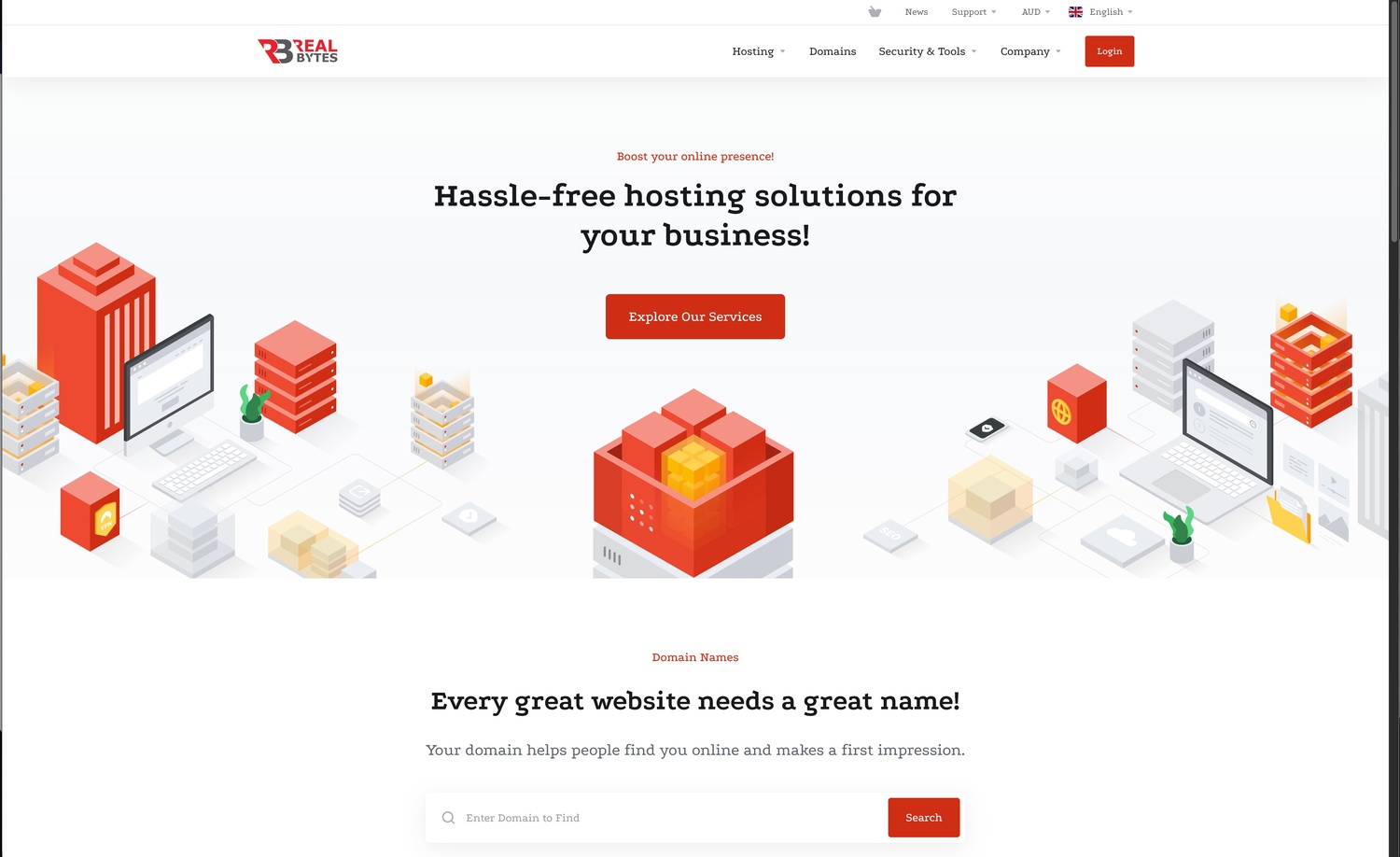 Web Hosting Client Portal - Real Bytes screenshot