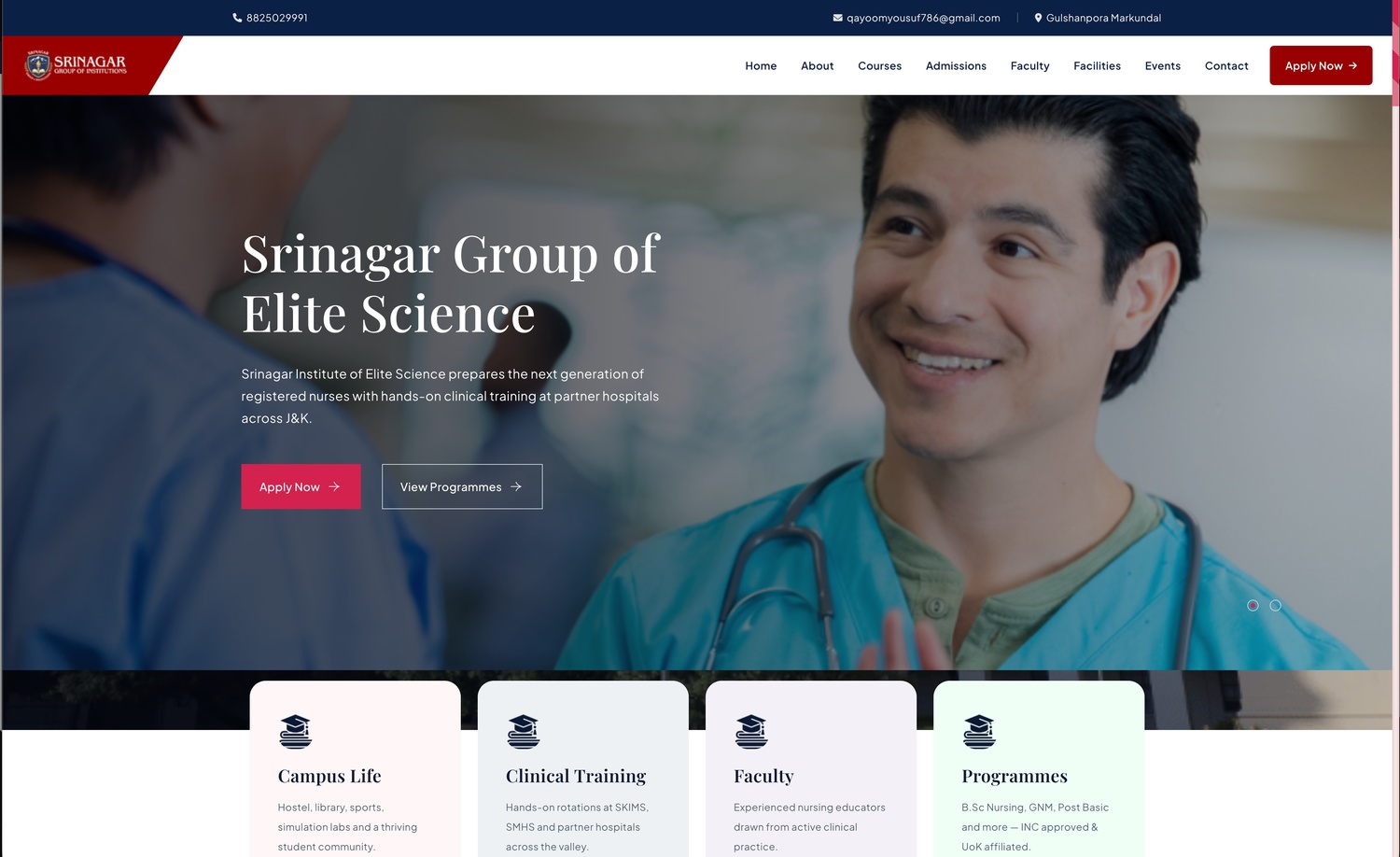 Nursing Education Institute Website screenshot