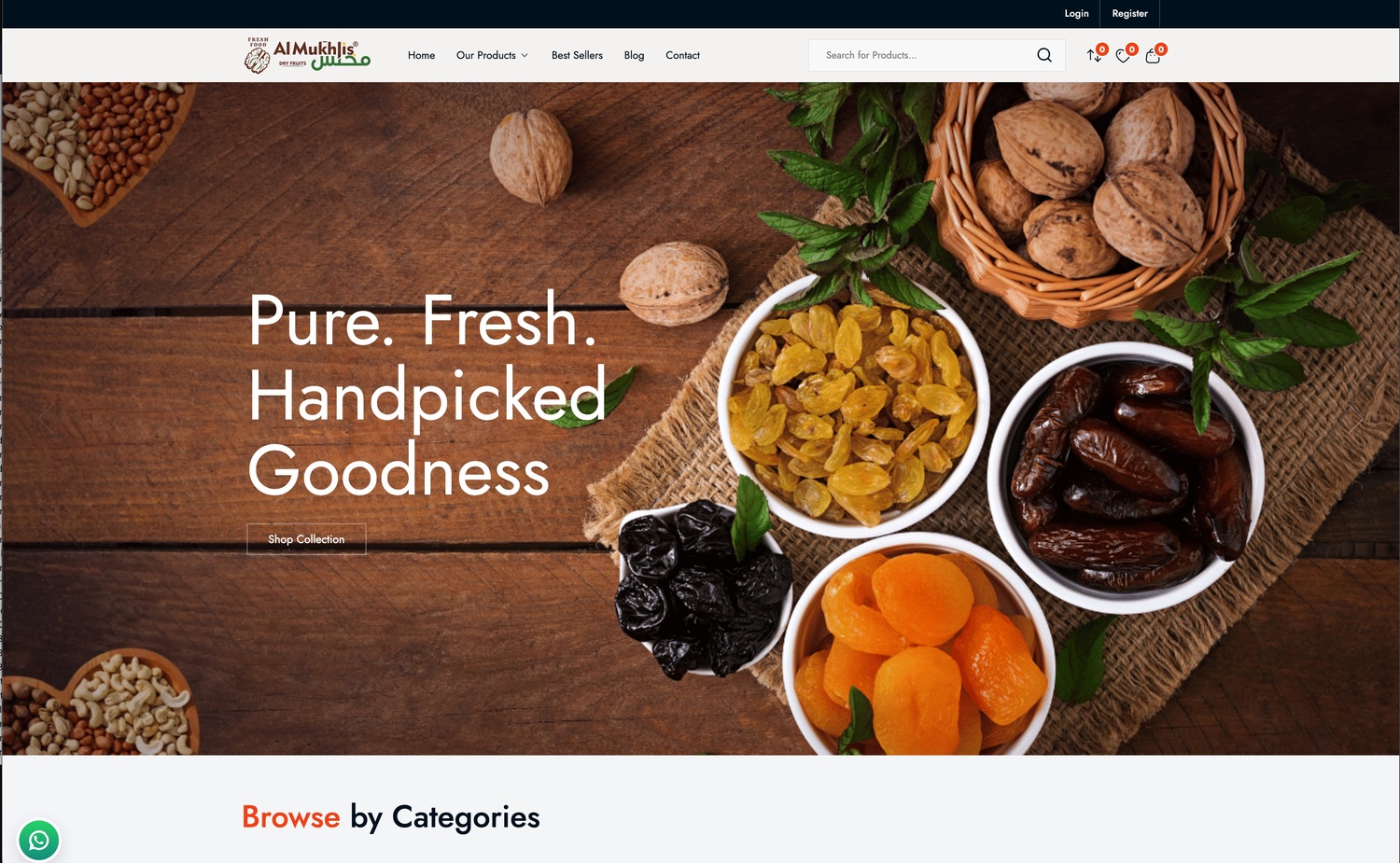 Premium Dry Fruits eCommerce Store - Al Mukhlis screenshot
